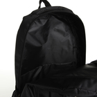 Рюкзак молодёжный из текстиля на молнии, 4 карманов, цвет чёрный/синий - Фото 6