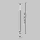 Светильник подвесной Technical P064PL-01B-1, 1хGU10, 40Вт, 7,5х7,5х182 см, цвет чёрный - Фото 5