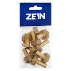 Штуцер ZEIN, 1/2" х 10 мм, внутренняя резьба, латунь, фасовка 10 шт. (комплект 10 шт) - фото 25507292