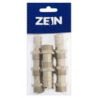 Штуцер ZEIN, 1/2" х 16 мм наружная резьба, никелированная латунь, фасовка 10 шт. (комплект 10 шт) - фото 42787986