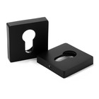 Накладка на цилиндровый механизм LOCKLAND, квадратная, цвет черный, комплект - Фото 6