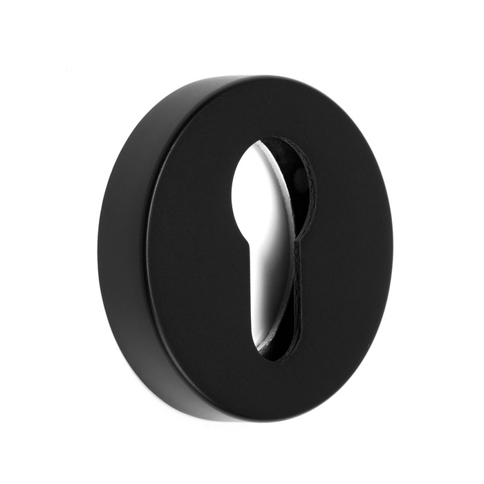 Накладка на цилиндровый механизм CAPPIO, круглая, цвет черный, комплект