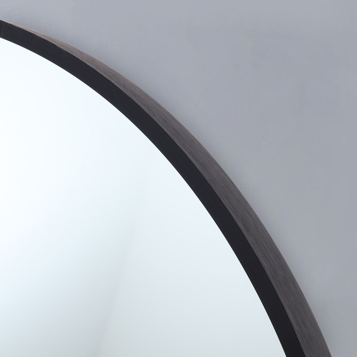 Зеркало "Чёрный матовый", настенное, 60 × 3 см