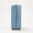 Чемодан большой 28", отдел на молнии, кодовый замок, 4 колеса, цвет голубой - фото 23730927