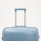 Чемодан большой 28", отдел на молнии, кодовый замок, 4 колеса, цвет голубой - фото 23730929