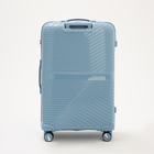 Чемодан большой 28", отдел на молнии, кодовый замок, 4 колеса, цвет голубой - фото 23730930