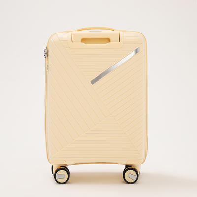 Чемодан 20", 36*21*55, отд на молнии, код замок, 4 колеса, бежевый