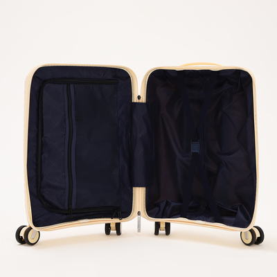 Чемодан 20", 36*21*55, отд на молнии, код замок, 4 колеса, бежевый