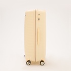 Чемодан на колёсах большой 100 л (L), на молнии, 4 колеса, кодовый замок, бежевый - Фото 4