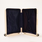 Чемодан на колёсах большой 100 л (L), на молнии, 4 колеса, кодовый замок, бежевый - Фото 9