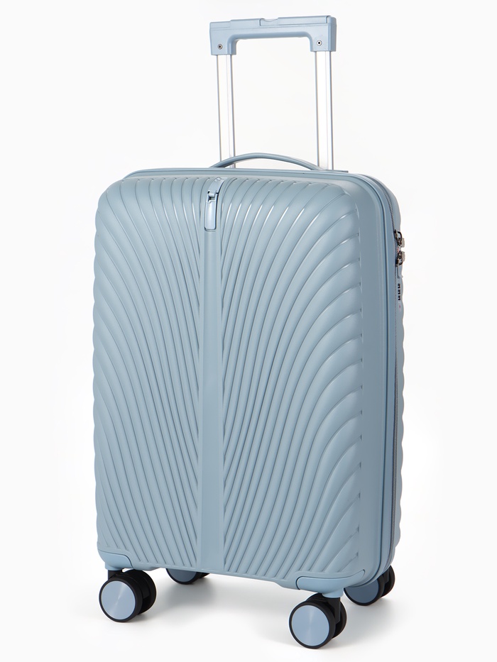 Чемодан на колёсах, 20", кодовый замок, 36×21×55 см, голубой