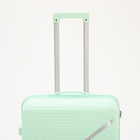 Чемодан средний 24", отдел на молнии, кодовый замок, 4 колеса, цвет мятный - фото 23720324