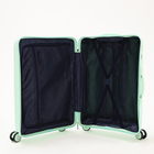 Чемодан средний 24", отдел на молнии, кодовый замок, 4 колеса, цвет мятный - фото 23720327