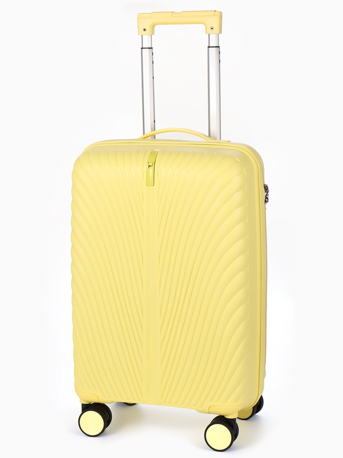 Чемодан на колёсах, 20", кодовый замок, 36×21×55 см, жёлтый
