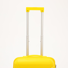 Чемодан малый 20", отдел на молнии, кодовый замок, 4 колеса, цвет жёлтый - фото 23731008