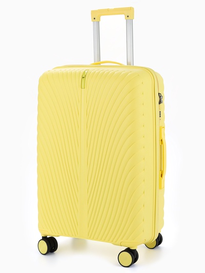 Чемодан на колёсах 24", кодовый замок, 43×25×64 см, жёлтый