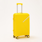 Чемодан средний 24", отдел на молнии, кодовый замок, 4 колеса, цвет жёлтый - фото 23731011
