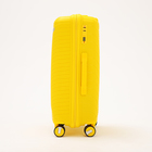 Чемодан средний 24", отдел на молнии, кодовый замок, 4 колеса, цвет жёлтый - фото 23720331