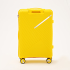 Чемодан средний 24", отдел на молнии, кодовый замок, 4 колеса, цвет жёлтый - фото 23720332