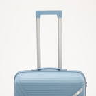 Чемодан средний 24", отдел на молнии, кодовый замок, 4 колеса, цвет голубой - фото 23720338