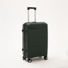 Чемодан средний 24", отдел на молнии, кодовый замок, 4 колеса, цвет зелёный - фото 23731069