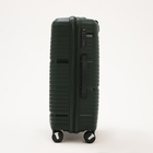 Чемодан средний 24", отдел на молнии, кодовый замок, 4 колеса, цвет зелёный - фото 23731070