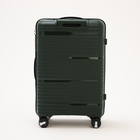 Чемодан средний 24", отдел на молнии, кодовый замок, 4 колеса, цвет зелёный - фото 23731073