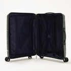 Чемодан средний 24", отдел на молнии, кодовый замок, 4 колеса, цвет зелёный - фото 23731075