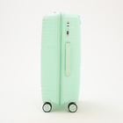 Чемодан средний 24", отдел на молнии, кодовый замок, 4 колеса, цвет мятный - фото 23731092