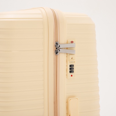 Чемодан 28", 47*29*73, отд на молнии, код замок, 4 колеса, бежевый