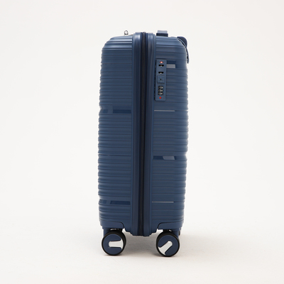 Чемодан 20", 36*21*55, отд на молнии, код замок, 4 колеса, синий
