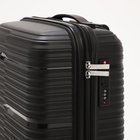 Чемодан малый 41 л (S), отдел на молнии, кодовый замок, 4 колеса, цвет чёрный - фото 23731148