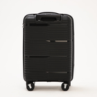 Чемодан малый 41 л (S), отдел на молнии, кодовый замок, 4 колеса, цвет чёрный - фото 23720372