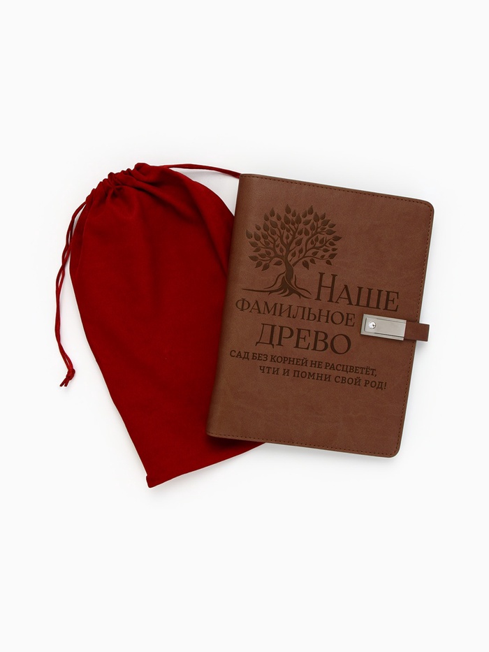 Родословная книга со встроенной флешкой 16 Gb «Наше фамильное дерево», 17,5 х 23 см. 9874514