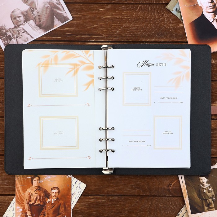 Родословная книга со встроенной флешкой 16 Gb «Наше фамильное дерево», 17,5 х 23 см. 9874514