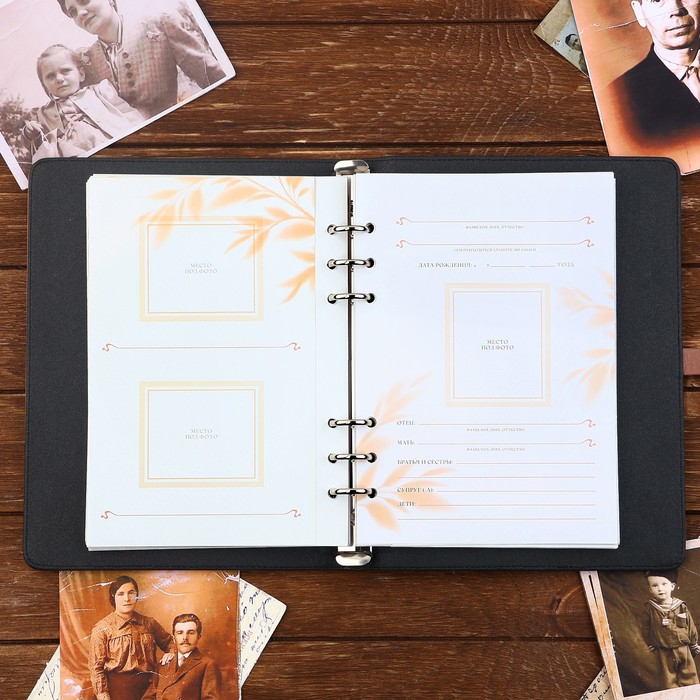 Родословная книга со встроенной флешкой 16 Gb «Наше фамильное дерево», 17,5 х 23 см. 9874514