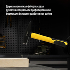 Молоток слесарный ТУНДРА ПРОФИ, квадратный боек, фиберглассовая 3К рукоятка, 300 г - Фото 3