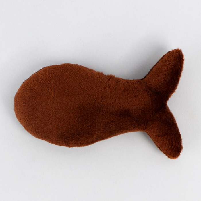 Игрушка для кошки «Рыбка» с кошачьей мятой, коричневая