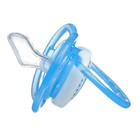 Соска - пустышка силиконовая ортодонтическая M&B «Дино», от 0 мес., с колпачком, голубой - Фото 4