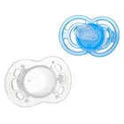 Соска - пустышка силиконовая ортодонтическая M&B «Дино», от 0 мес., с колпачком, голубой - Фото 5
