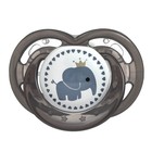 Соска - пустышка силиконовая ортодонтическая M&B «Слоник», от 0 мес., с колпачком, черный - Фото 2
