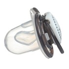 Соска - пустышка силиконовая ортодонтическая M&B «Слоник», от 0 мес., с колпачком, черный - Фото 3