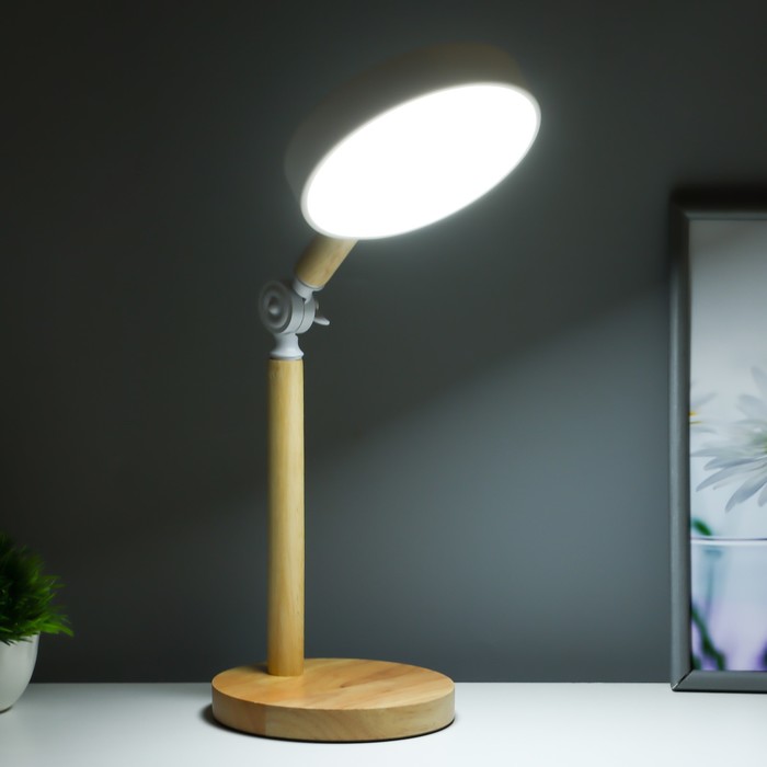 Настольная лампа "Пиатти" LED 5Вт 4000К USB белый 15х25х45см RISALUX - фото 1908067227