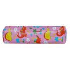 Пенал школьный на молнии Calligrata «Динозавры», с принтом, розовый - Фото 3