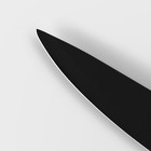 Нож кухонный для овощей Доляна Simplex, длина лезвия 10 см, цвет чёрный - фото 4422651