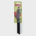 Нож кухонный для овощей Доляна Simplex, длина лезвия 10 см, цвет чёрный - фото 4422653