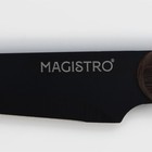 Нож для овощей кухонный Magistro Dark wood, длина лезвия 10,2 см - фото 4422682