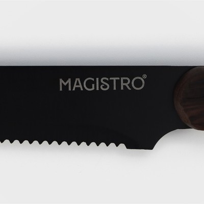 Нож для мяса и стейков Magistro Dark wood, длина лезвия 12.7 см