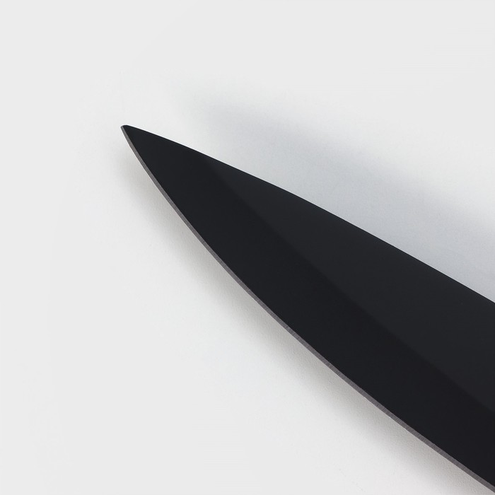 Нож кухонный универсальный Magistro Dark wood, длина лезвия 12,7 см, цвет чёрный