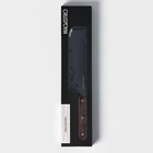 Нож Сантоку кухонный Magistro Dark wood, длина лезвия 17,8 см - фото 4422698